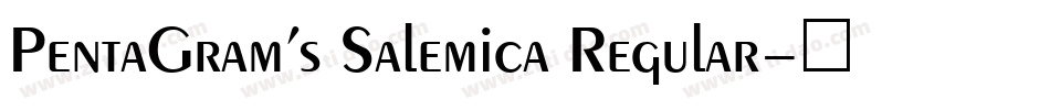 PentaGram’s Salemica Regular字体转换